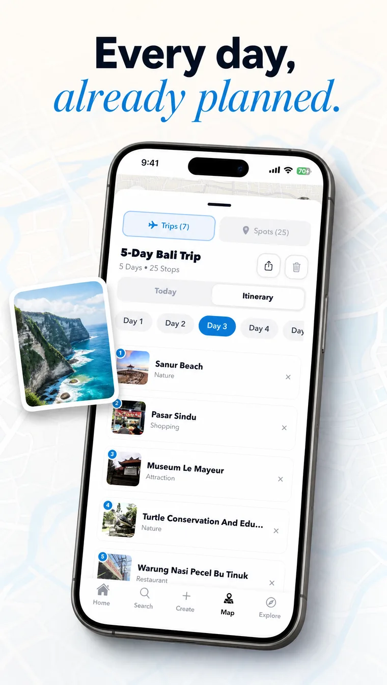 Every day already planned — day-by-day itinerary