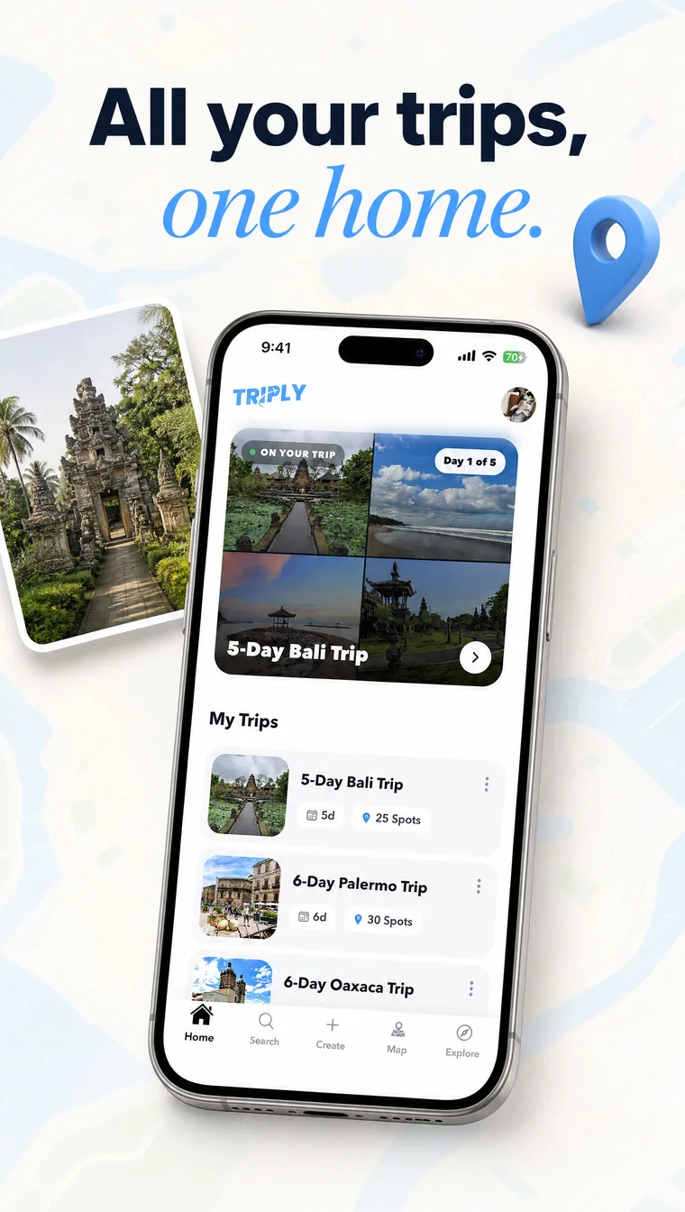 All your trips in one home screen